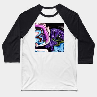 Abstract Liquid Art Baseball T-Shirt